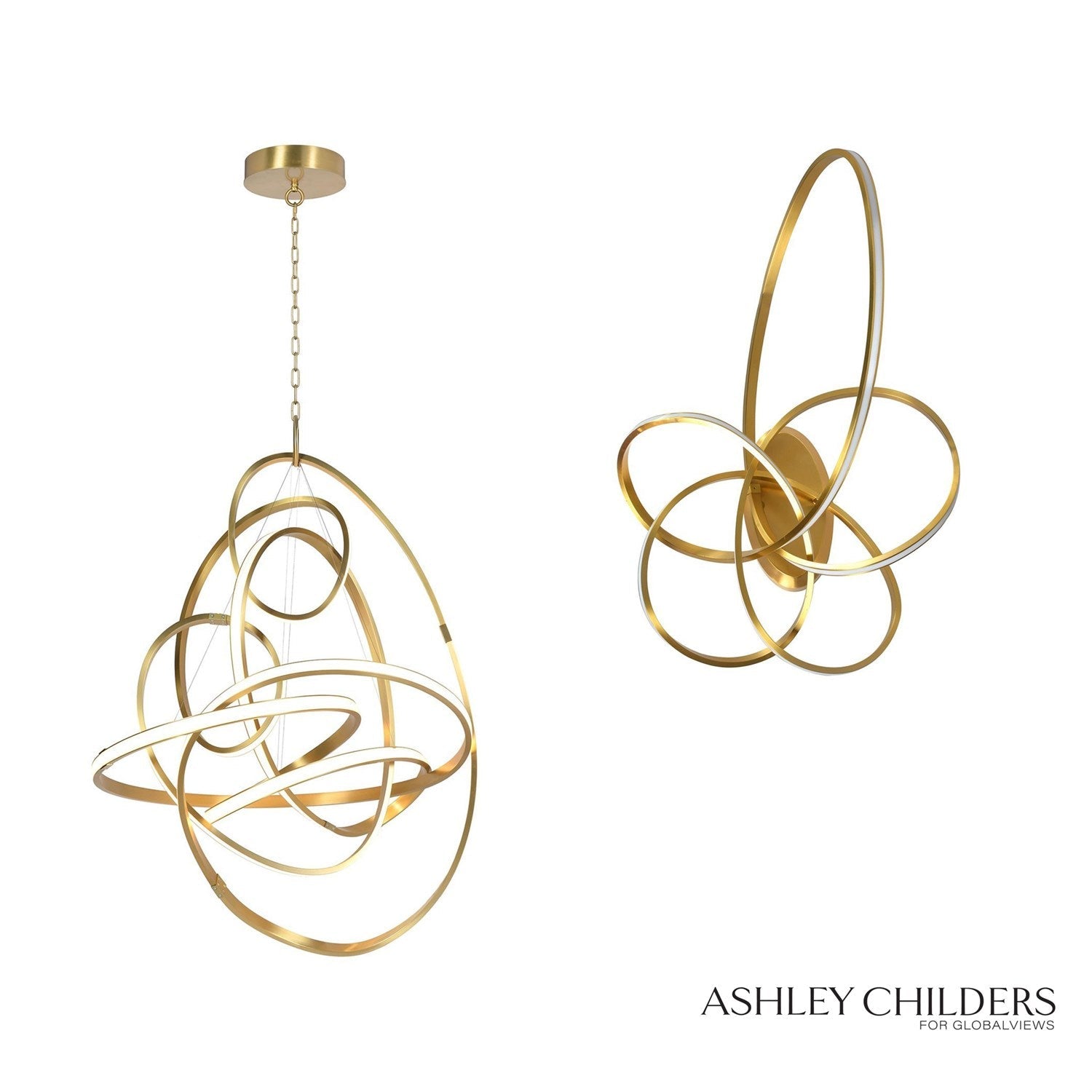 Global Views Convolution Chandelier by Ashley Childers Clearance