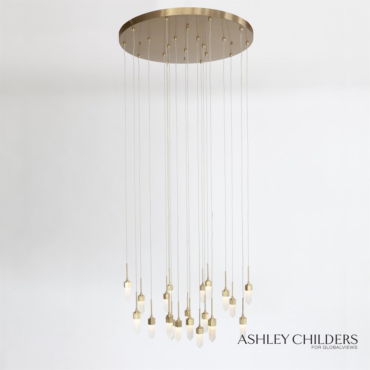 Global Views Satin Brass Leo Chandelier