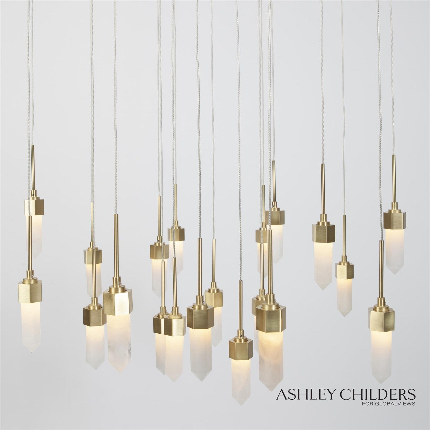 Global Views Satin Brass Leo Chandelier