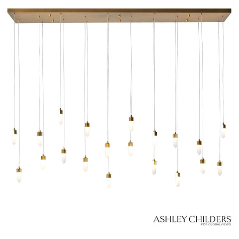 Global Views Satin Brass Leo Chandelier by Ashley Childers