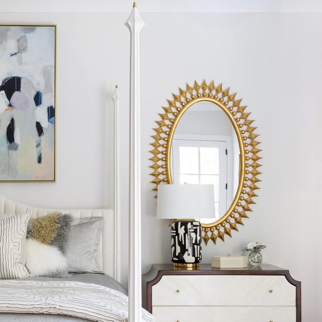 Global Views Gold Leaf Wellington Mirror