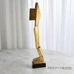 Global Views Gold Facet Sculpture
