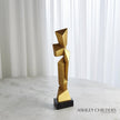 Global Views Gold Facet Sculpture