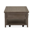 Magnussen Home Paxton Place Dovetail Grey Rectangular Cocktail Table With Casters