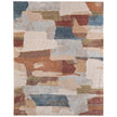 Feizy Pearson 39SDF Modern Abstract, Blue/Ivory/Orange, Rug