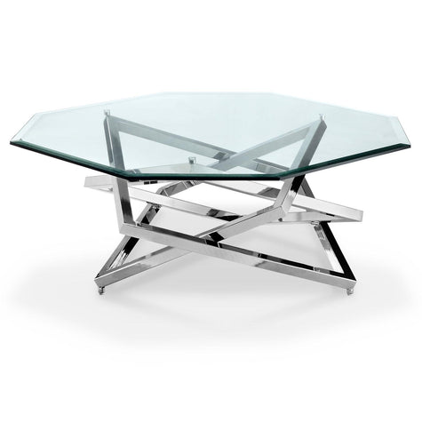 Magnussen Home Lenox Square Acadia White Octagonal Cocktail Table