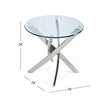 Magnussen Home Zila Brushed Nickel Round End Table