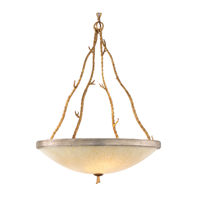 Corbett Parc Royale 5 Light Gold and Silver Leaf Chandelier Ceiling Light Clearance