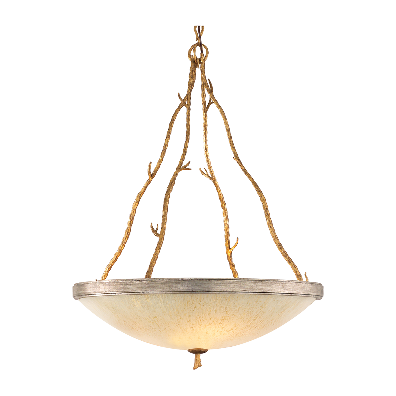 Corbett Parc Royale 5 Light Gold and Silver Leaf Chandelier Ceiling Light Clearance
