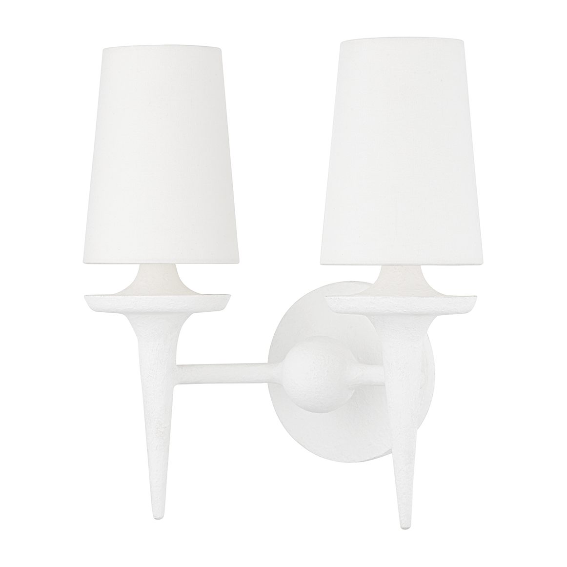 Hudson Valley Lighting Torch 2 Light 13.5 inch White Plaster Wall Sconce Wall Light