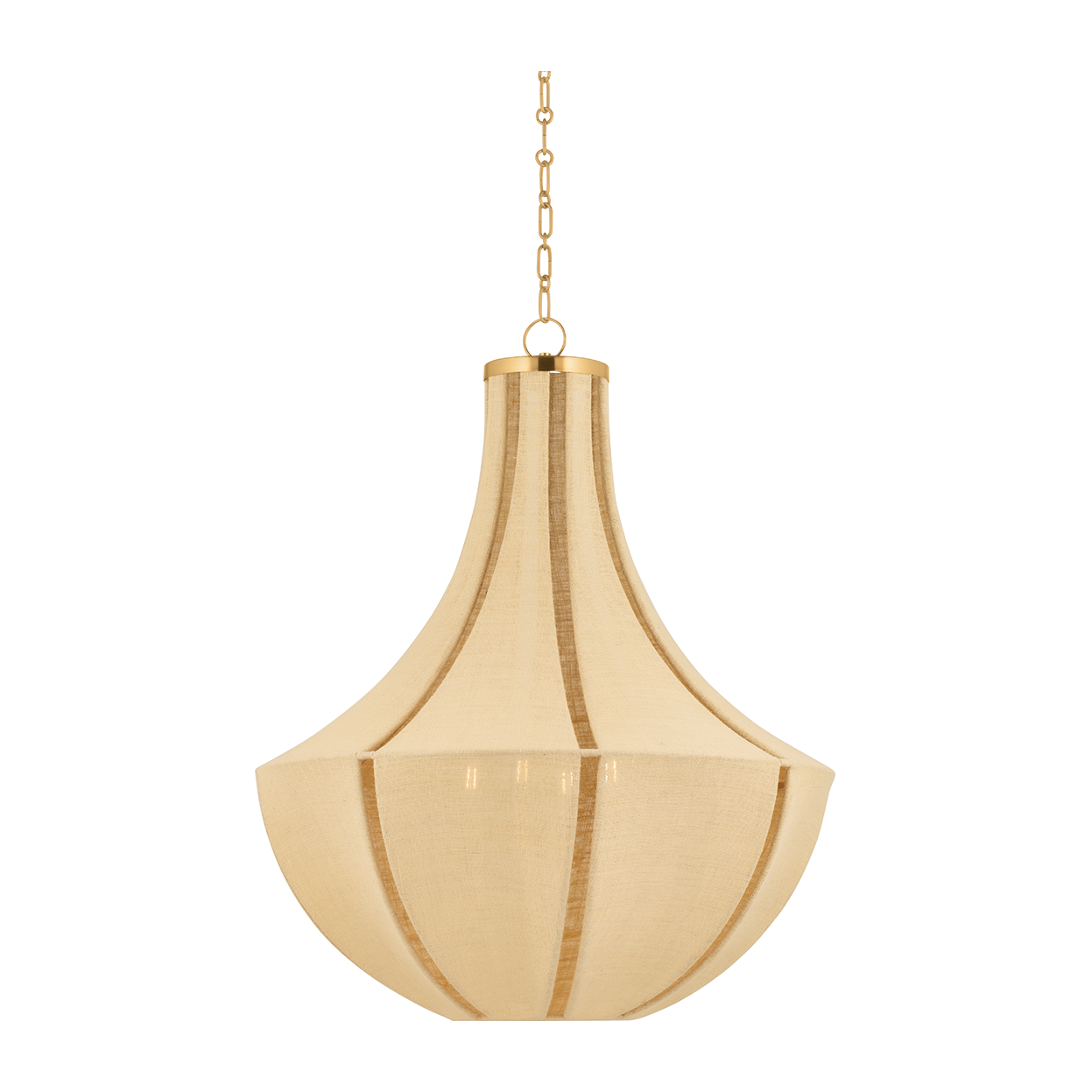 Hudson Valley Lighting Cascade Lake 4 Light 30 inch Aged Brass Pendant Ceiling Light
