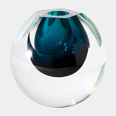 Global Views Pentagon Cut Glass Vase Clearance