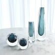 Global Views Triangle Cut Glass Vase