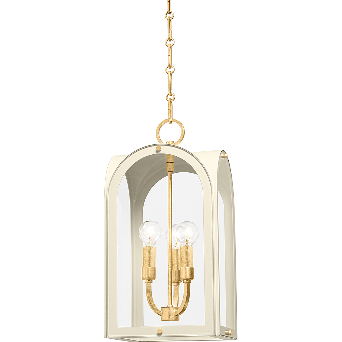 Hudson Valley Lighting Lincroft 3 Light 9 inch Vintage Gold Leaf/Soft Sand Lantern Ceiling Light