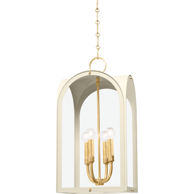 Hudson Valley Lighting Lincroft 4 Light 12.25 inch Vintage Gold Leaf/Soft Sand Lantern Ceiling Light