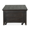 Magnussen Home Westley Falls Graphite Lift Top Storage Cocktail Table With Casters