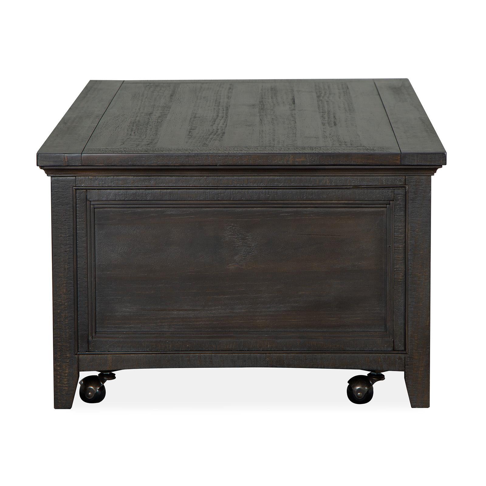 Magnussen Home Westley Falls Graphite Lift Top Storage Cocktail Table With Casters