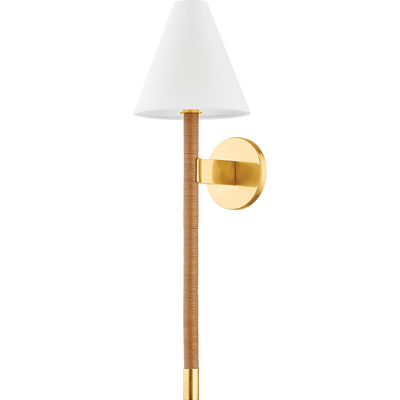 Hudson Valley Lighting Watkins 1 Light 7 inch Aged Brass Wall Sconce Wall Light