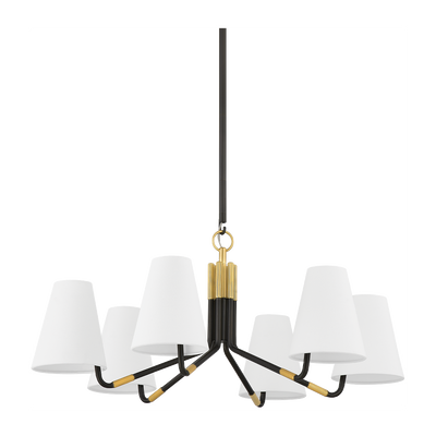 Hudson Valley Lighting Stanwyck 6 Light 31.5 inch Aged Brass/Distressed Bronze Chandelier Ceiling Light