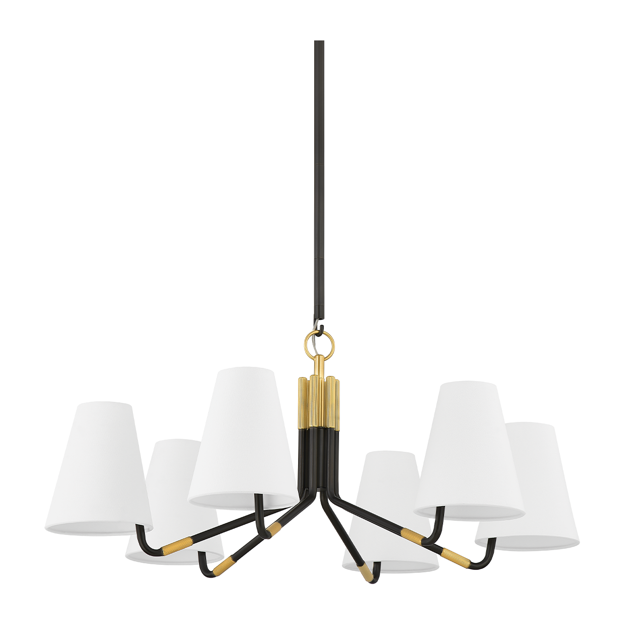 Hudson Valley Lighting Stanwyck 6 Light 31.5 inch Aged Brass/Distressed Bronze Chandelier Ceiling Light