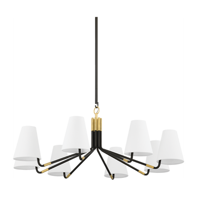 Hudson Valley Lighting Stanwyck 8 Light 40 inch Aged Brass/Distressed Bronze Chandelier Ceiling Light