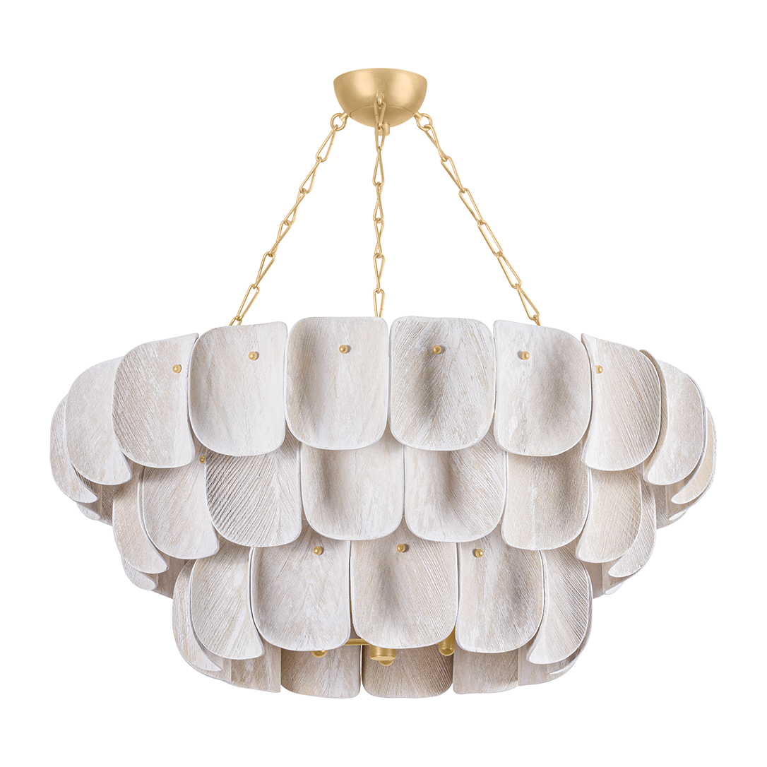 Hudson Valley Lighting Amalfi 16 Light Vintage Gold Leaf Chandelier Ceiling Light