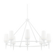 Hudson Valley Lighting Torch 8 Light 48 inch White Plaster Chandelier Ceiling Light