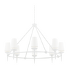 Hudson Valley Lighting Torch 8 Light 48 inch White Plaster Chandelier Ceiling Light