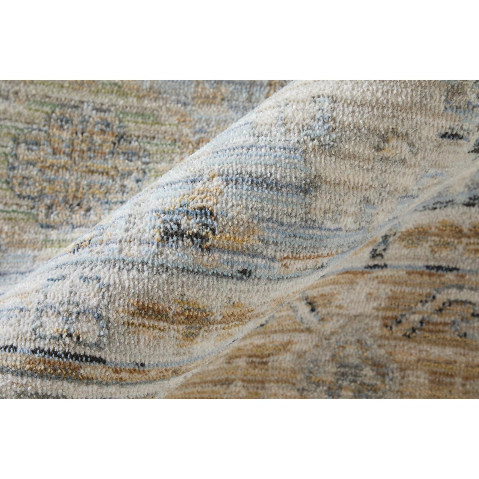 Feizy Augustine 39TZF Traditional Bordered, Blue/Ivory/Tan, Rug