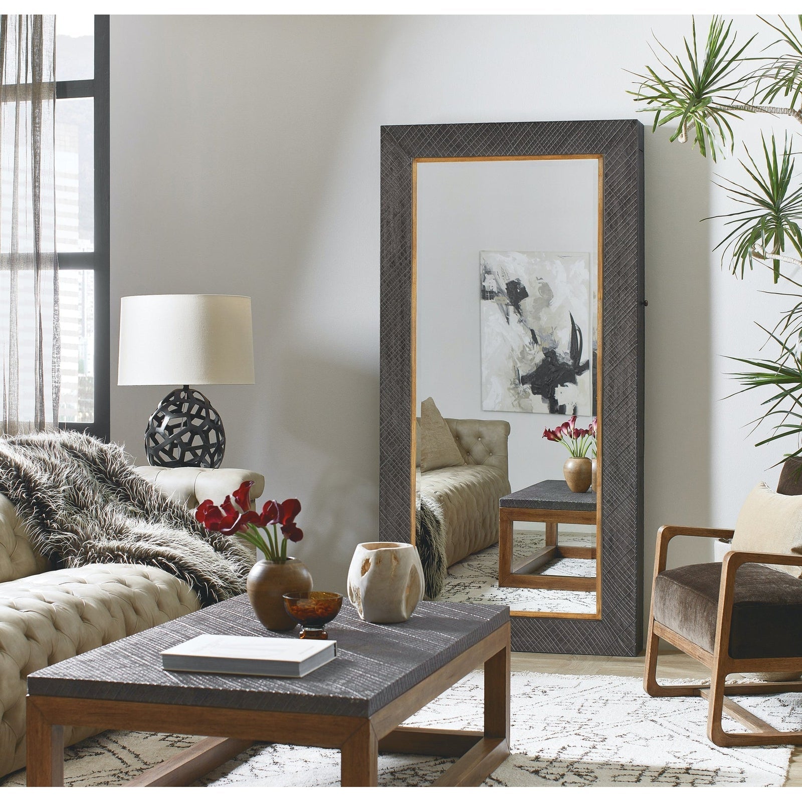 Hooker Furniture Big Sky Floor Mirror with Jewelry Storage