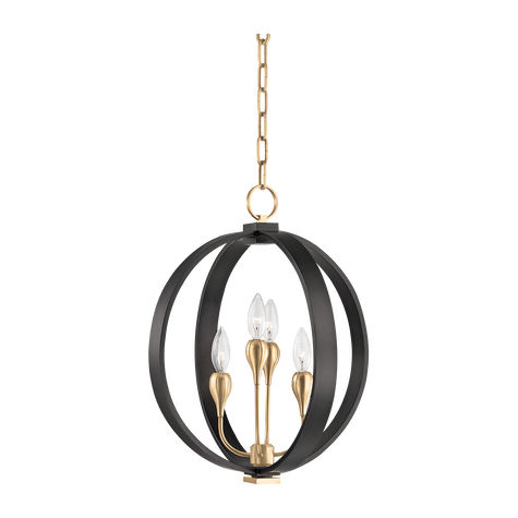Hudson Valley Lighting Dresden 4 Light 16 inch Aged Old Bronze Lantern Ceiling Light