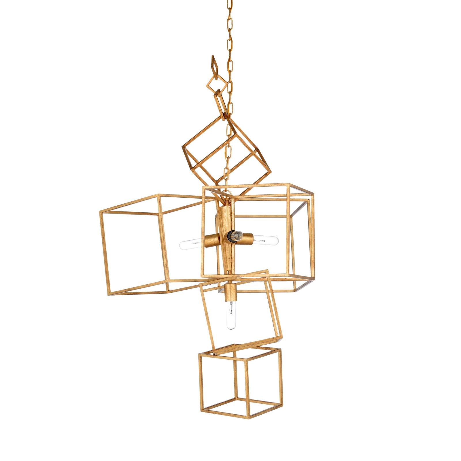 Wildwood Cubist Gold Chandelier