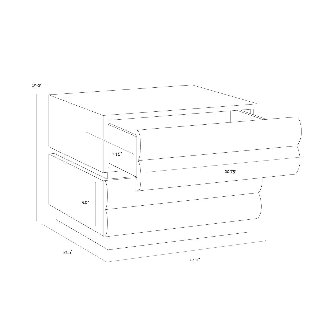 Sunpan Subira Nightstand
