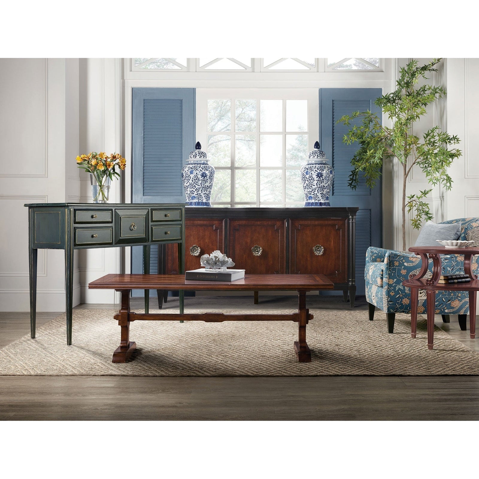 Hooker Furniture Charleston Five Drawer Console Table