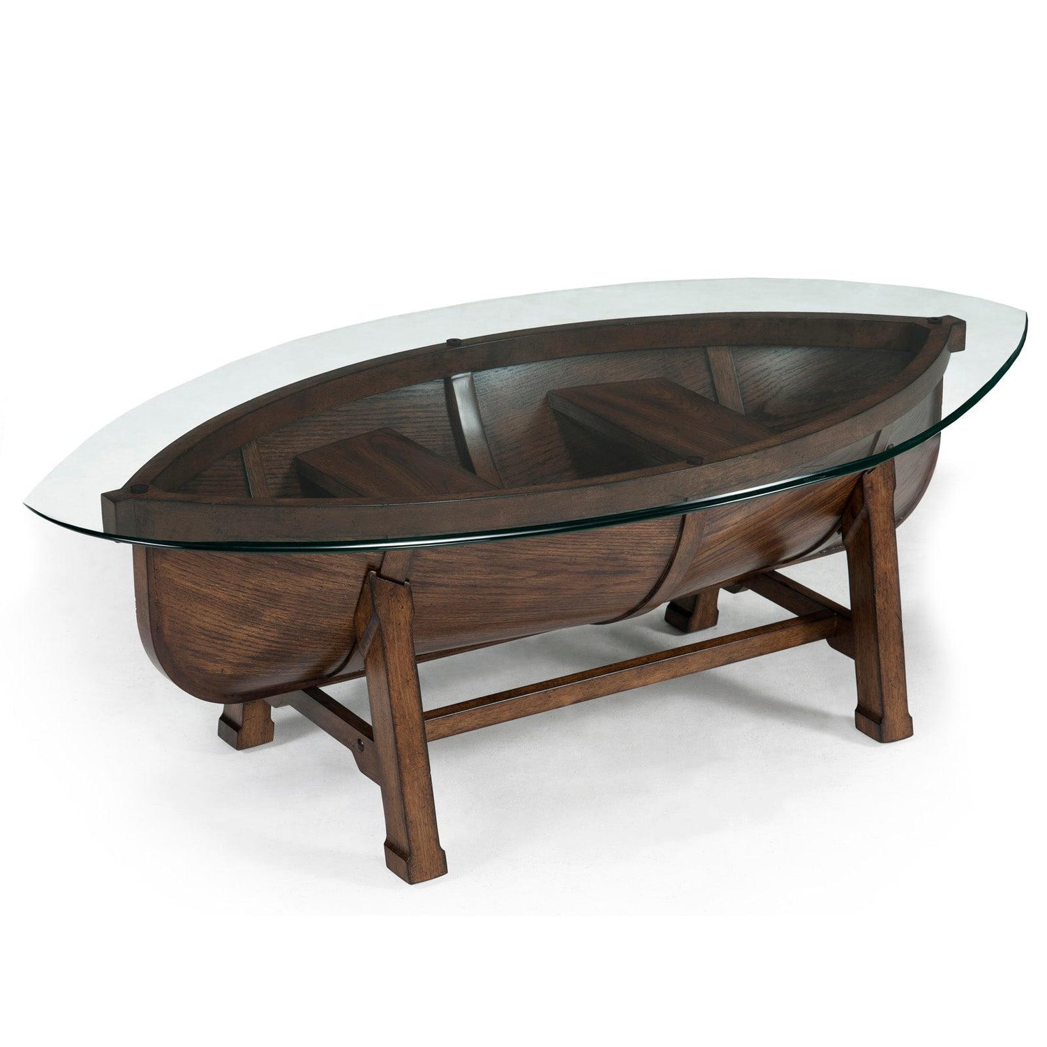 Magnussen Home Beaufort Dark Oak Oval Cocktail Table