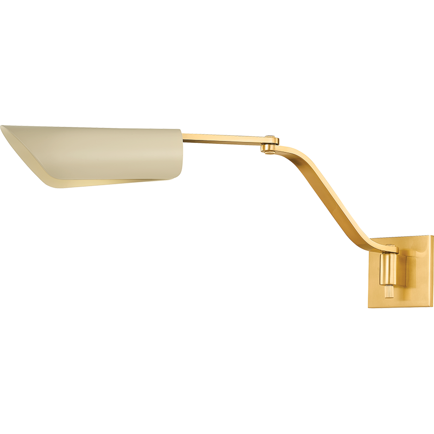 Hudson Valley Lighting Douglaston 1 Light 4.75 inch Aged Brass/ Soft Sand Wall Sconce Wall Light