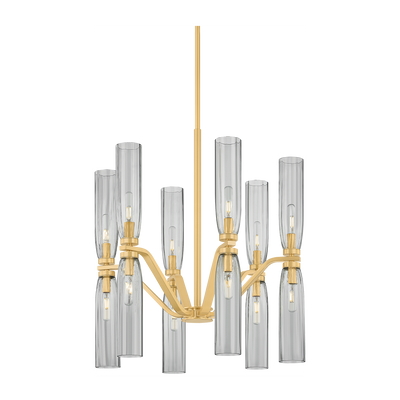 Hudson Valley Lighting Harpswell 12 Light Aged Brass Chandelier Ceiling Light