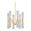 Hudson Valley Lighting Harpswell 12 Light Aged Brass Chandelier Ceiling Light
