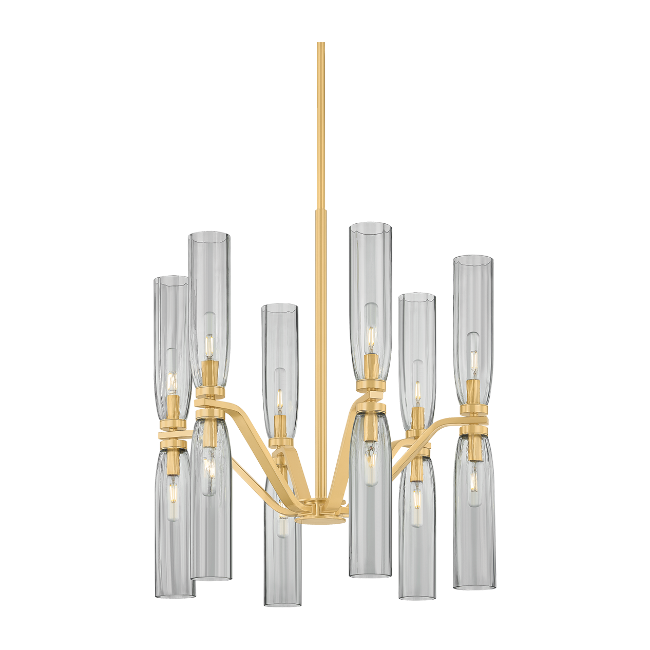 Hudson Valley Lighting Harpswell 12 Light Aged Brass Chandelier Ceiling Light