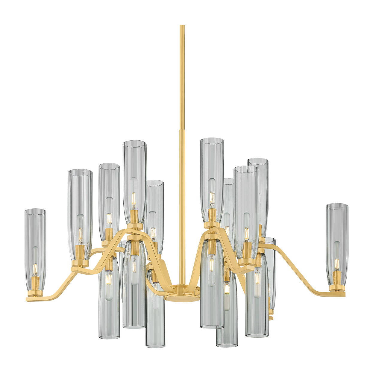 Hudson Valley Lighting Harpswell 18 Light Aged Brass Chandelier Ceiling Light