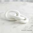 Global Views Matte White Connected Rings