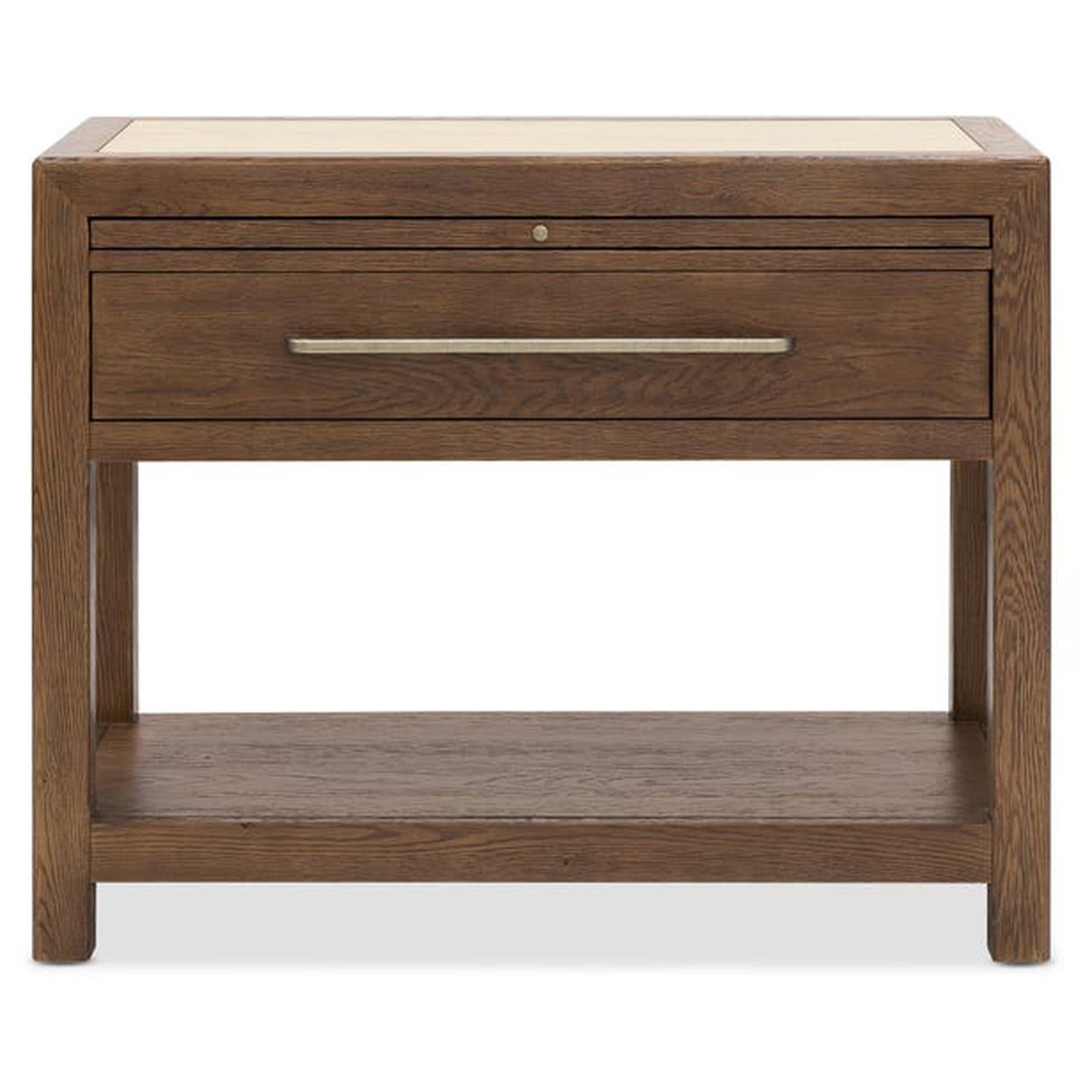 Hooker Furniture Driftwood One-Drawer Nightstand with Stone