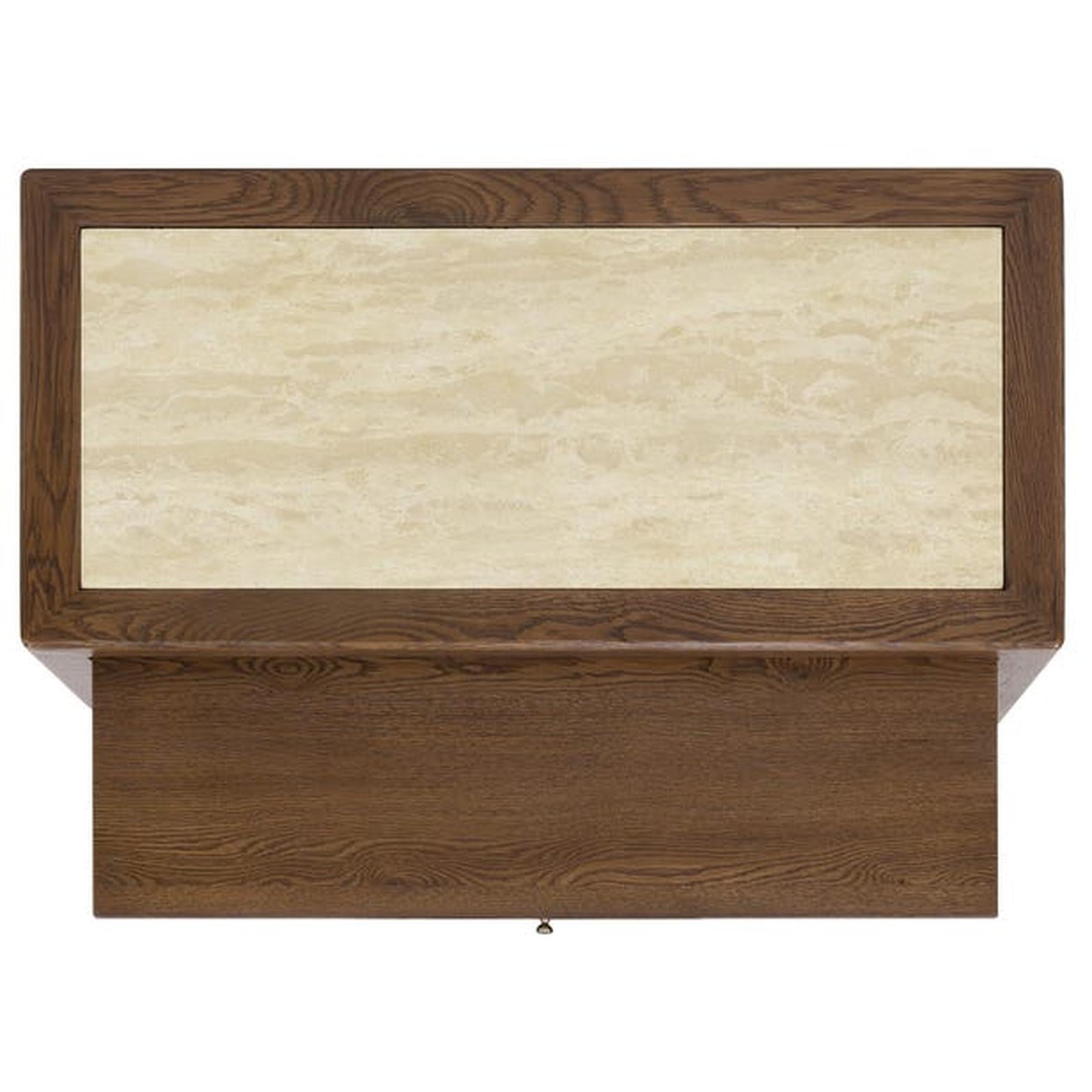 Hooker Furniture Driftwood One-Drawer Nightstand with Stone