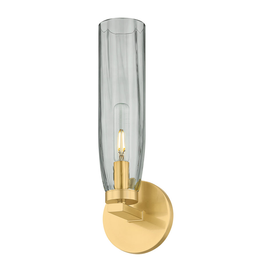 Hudson Valley Lighting Harpswell 1 Light Aged Brass Bath and Vanity Wall Light