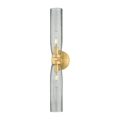 Hudson Valley Lighting Harpswell 2 Light Aged Brass Bath and Vanity Wall Light