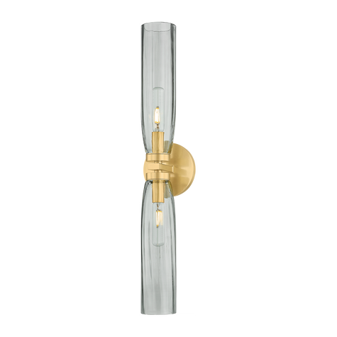 Hudson Valley Lighting Harpswell 2 Light Aged Brass Bath and Vanity Wall Light