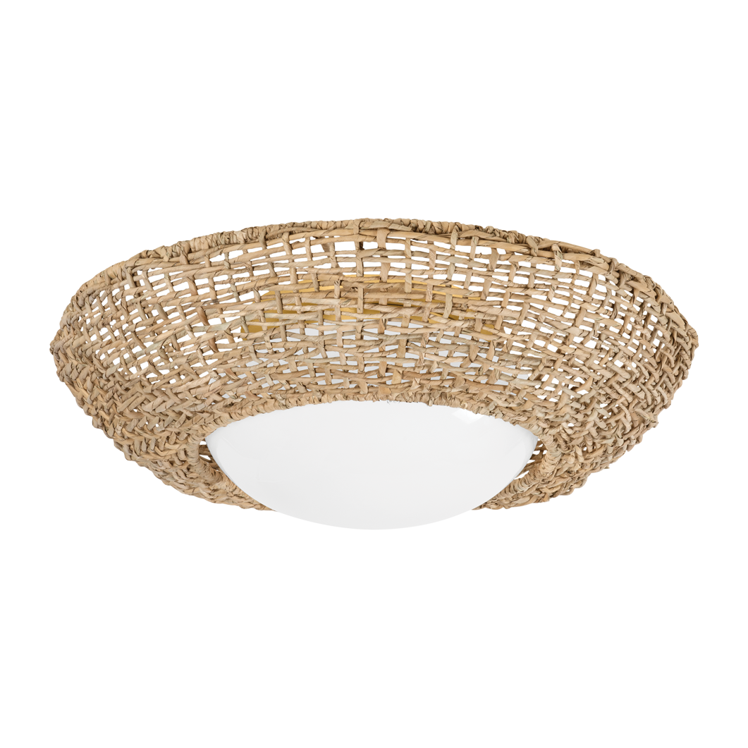 Hudson Valley Lighting Killington 2 Light 24.25 inch Vintage Gold Leaf Flush Mount Ceiling Light