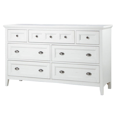 Magnussen Home Heron Cove Chalk White & Dovetail Grey Drawer Dresser