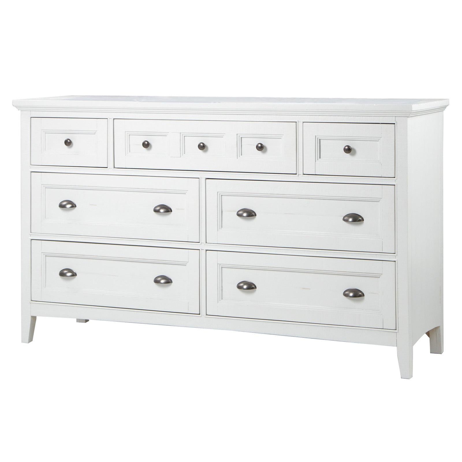 Magnussen Home Heron Cove Chalk White & Dovetail Grey Drawer Dresser