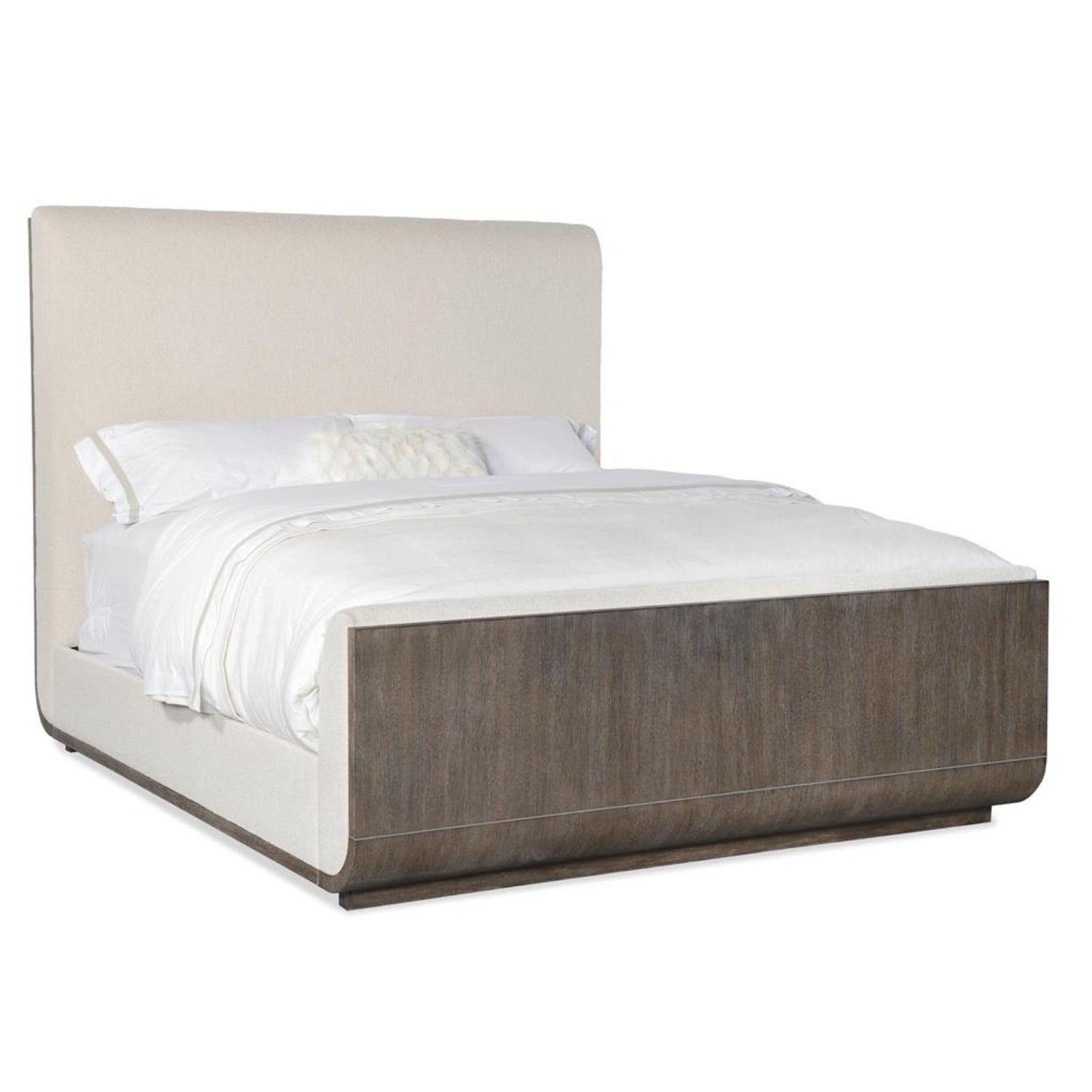 Hooker Furniture Modern Mood Upholstered Panel Bed Dark Wood